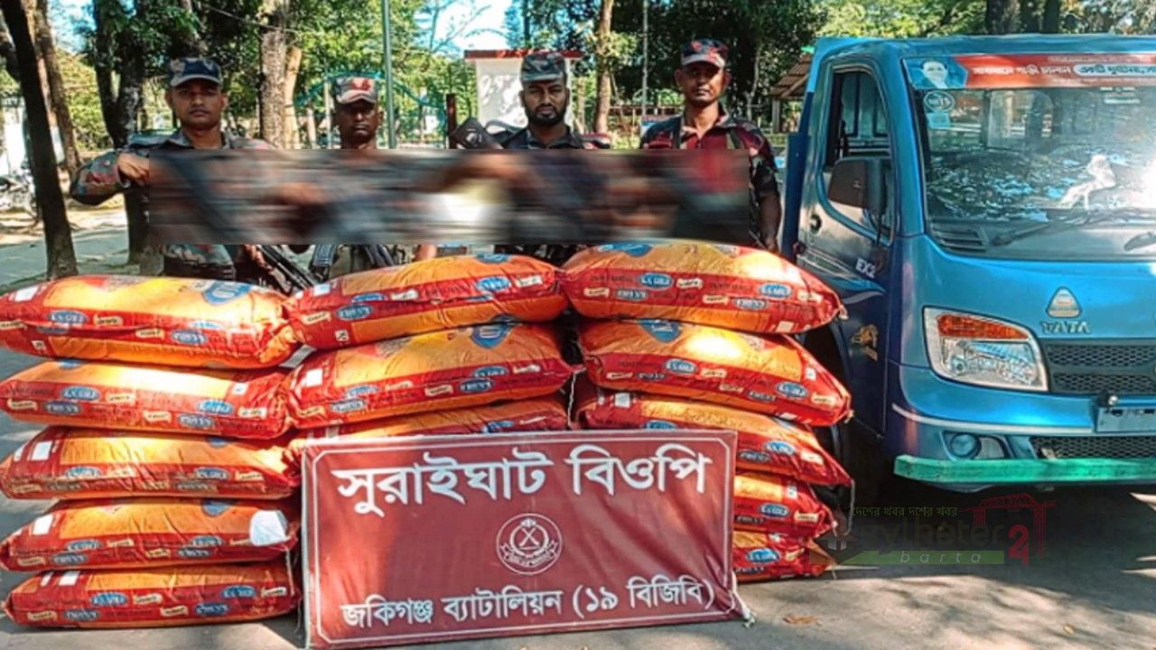 সিলেট সীমান্তে ৩৪ লাখ ৮০ হাজার টাকার চোরাই পণ্য জব্দ